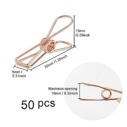 UMCHU 50 Mini Clip for Photos, Outdoor Tent Canvas, Red and Gold Binding Clips, Snack Closure — view 2