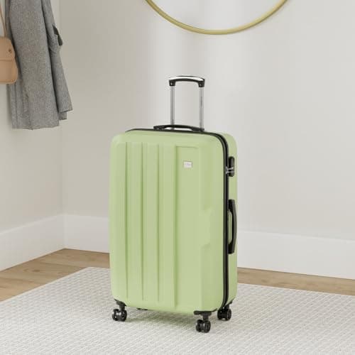 FLYMAX XL 32" Extra Large Suitcase 4 Wheel Lightweight Luggage Hard Shell Check in Hold Travel ABS 143 Litre Capacity Travel Case with 3 Digit Combination Lock + Telescopic Handle Red — view 2