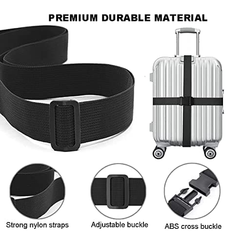 Newthinking Luggage Straps 4 Pack, 3.8x200CM Adjustable Suitcase Straps — view 3