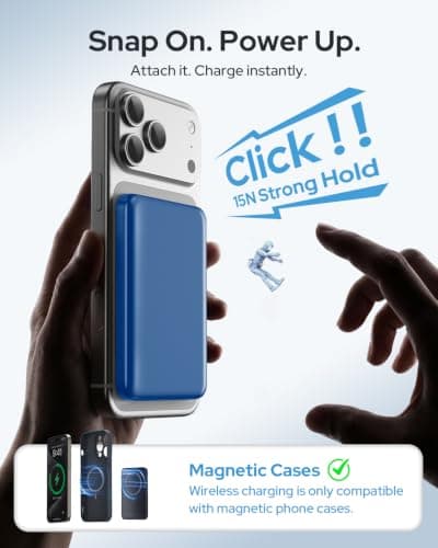 for Magsafe Power Bank, 5000mAh Slim Wireless Portable Charger — view 2