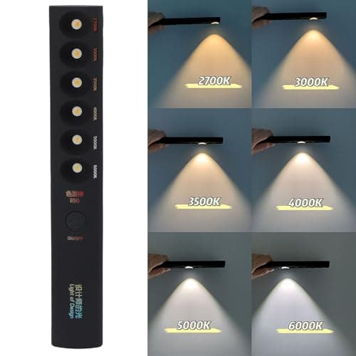 Portable Color Temperature Lamp Stick, Professional Rechargeable 2700K‑6000K 6 Modes Photography Light Wand, 800mAh Battery for Vlog, Live Stream, Photography — view 4