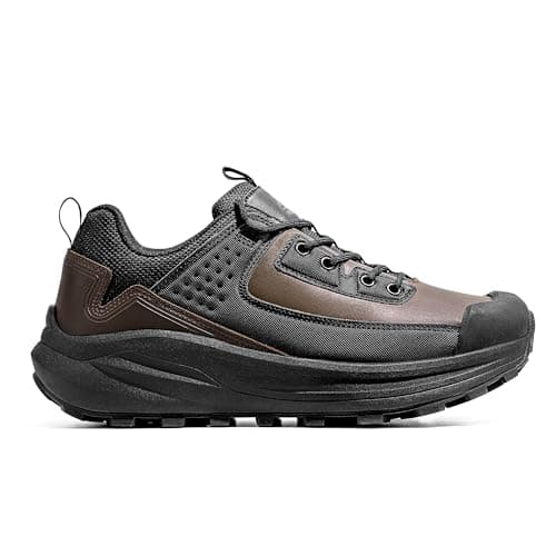 NORTIV 8 Men's Waterproof Hiking Shoes Low Top Lightweight Outdoor Trekking Camping Trail Hiking Shoes,Size 10,Dark Brown,SNHS242M — view 5