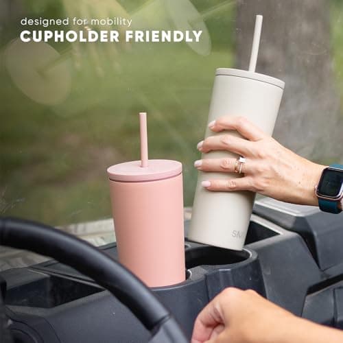 Simple Modern Insulated Tumbler with Lid and Straw | Iced Coffee Cup Reusable Stainless Steel Water Bottle Travel Mug | Gifts for Women Men Her Him | Classic Collection | 710ml | Lavender Mist — view 4