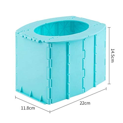 Eleage Folding Commode Toilet Seat Self‑Contained Car Travel Toilet for Kids (Sky-Blue) — view 5