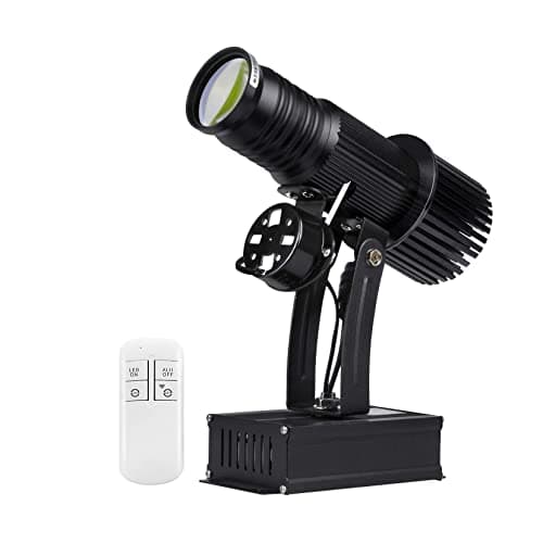 HD 35W LED GOBO Logo Projectors Advertising Light, Free Custom Pattern for Mall Store Car Wash Company Bar Restaurant Wedding (Black,IP20)