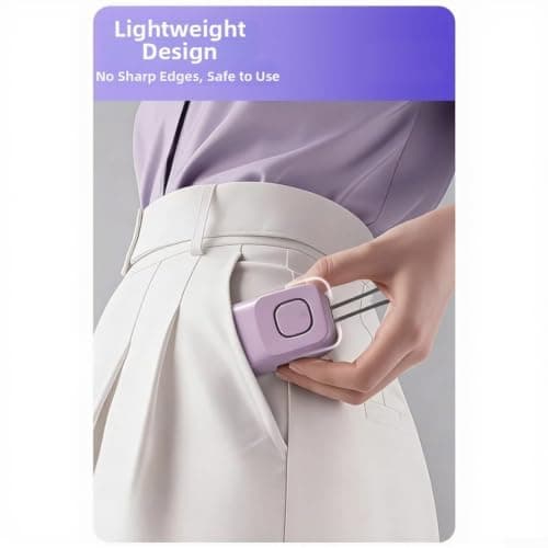 Rechargeable Door Stop Alarm 70dB with Adjustable Sensitivity - Vibration Triggered Wedge for Home Security Travel Safety Kit 10x5.1cm(Purple) — view 6