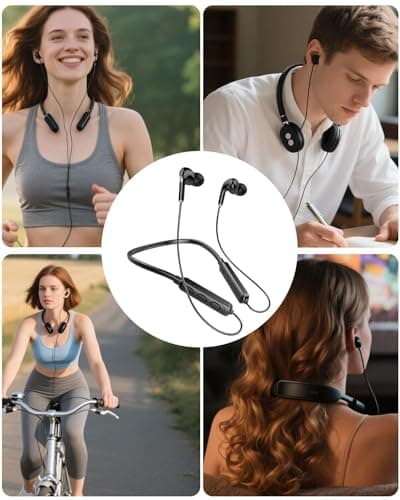 Bluetooth Neckband Earphones with Microphone，Earphones wireless Bluetooth — view 6