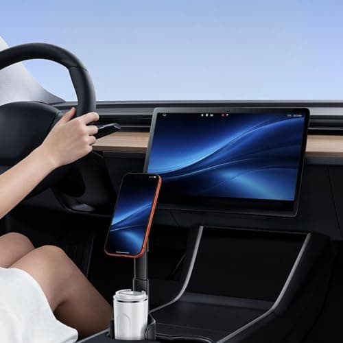 Car Cup Holder Phone Mount 360 Adjustable Strong Magnetic Retractable — view 4