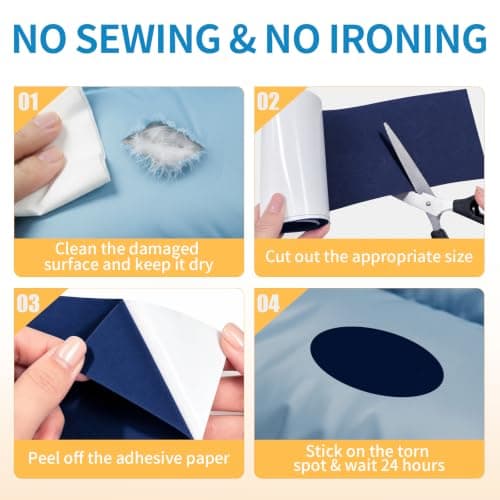 Skystuff 7.6x200cm Nylon Repair Patches, Waterproof Self-Adhesive for Tent — view 4