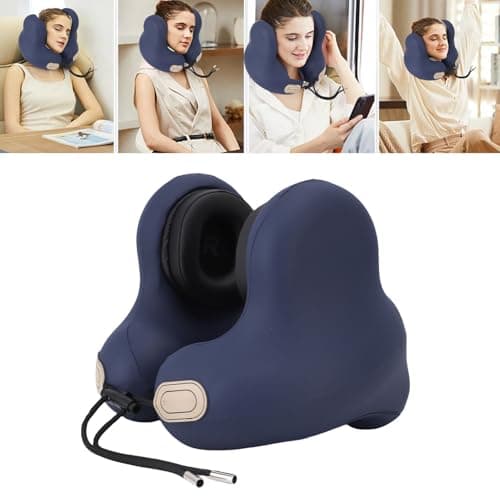 Bewinner Travel Pillow, Memory Foam Neck Pillow with Bluetooth Noise Canceling Headset, 360º Support Plane Pillow for Head Support, Traveling Music Pillows for Home Flight Car — view 3
