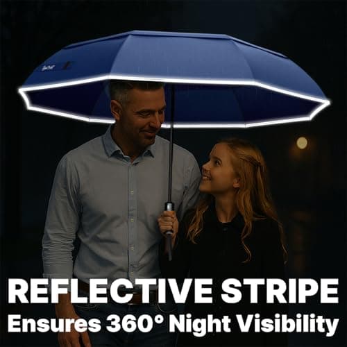 Royal Walk Folding Travel Compact Umbrella Windproof Strong for Men & Women — view 6