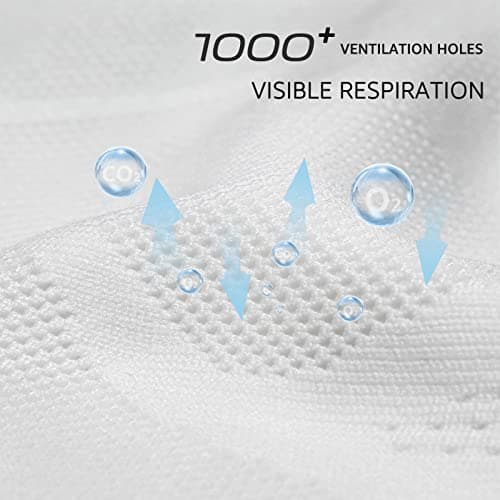 Womens Nordic Walking Shoes Casual Trainers Comfortable Nurse Shoes Lightweight Running Shoes Fashion Mesh Tennis Sneaker Athletic Outdoor Sport Shoes White UK 4 — view 3
