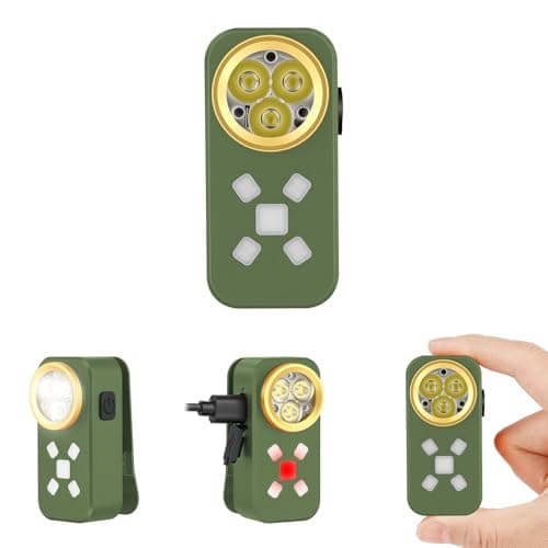 OSDUE Rechargeable EDC Torch Clip on Light, Magnetic Mini LED Flashlight