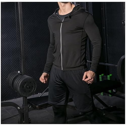 Adixun Men Base Layers Sets Football Sports Skins Compression Athletic Baselayers Sets Winter Thermal Underwear for Adult(Black,L) — view 4