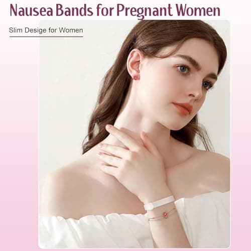 MEIYYJ Morning Sickness Bands Anti Nausea Bands for Pregnant Wowen Pregnancy Bracelet Acupressure Nausea Relief for Car, Sea, Air Sickness-Transparent — view 6