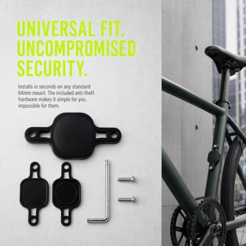 Merzio Bike for AirTag Holder Hidden Under Bottle Mount, Black Anti-Theft Bicycle Tracker Case with Plum-Shaped Security Screws, Waterproof for AirTag Mount — view 5