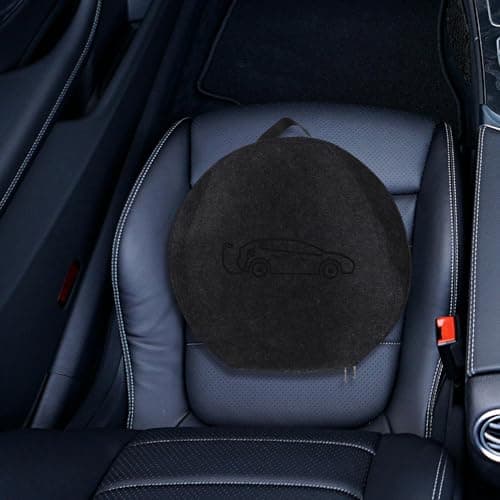 RORPOIR 1pcs Felt Charging Cable Organizer Electric Car Charging Accessories Bag round Premium Felt Charger Pouch Efficient Organization Fashionable Travel Outdoor Use — view 5