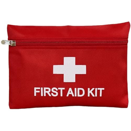 Cherry-on-Top Empty First Aid Bag – Small Travel First Aid Pouch for DIY Medical Kit, Red Compact Storage Bag