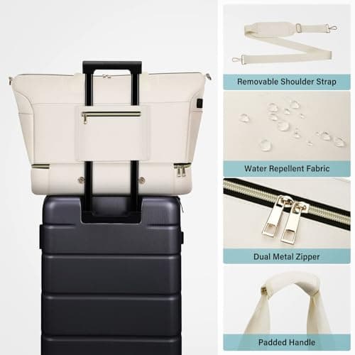 HOMIEE Gym Bag Travel Duffle for Women, Lightweight Overnight Holdall Bag — view 5