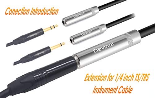 Devinal XLR to 1/4" Female Audio Cable & Adapter, 3-Pin to 6.35mm Metal Connector, Heavy-Duty Studio Grade Pro Audio Equipment Converter (XLRF to TRS Jack) — view 6
