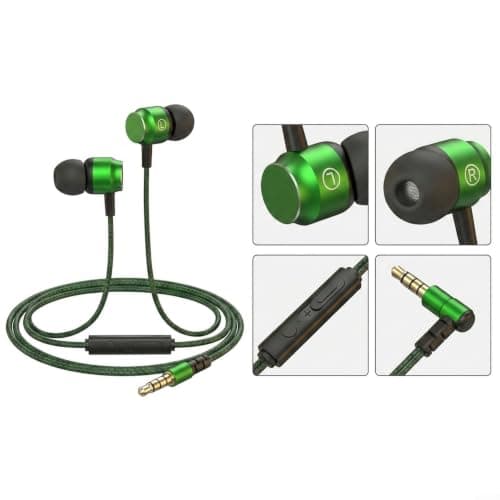 Wired On-Ear Headphones with Mic 3.5mm Foldable Lightweight ABS Wired Headphones Portable Compact Design Noise Isolating Wired Headset for Travel Commute Daily Use Compact 12cm Wired (3.5mm-Green) — view 5