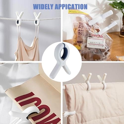 Beach Towel Clips for Sun Lounger, Heavy Duty Large Sunbed Clips Laundry Pegs for Beach Towels Clothes Pin Quilt Drying Windproof Hanging Beach Pool Chairs Sunlounger Cruise Essentials Accessories — view 6