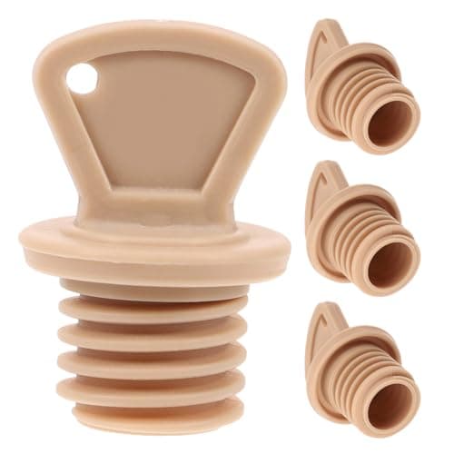 VICASKY 4pcs Rubber Hot Water Bottle Stopper Plug for Water Bottles Spill Proof and Flexible Sealing Cap Portable and Easy to Use for Travel and Home