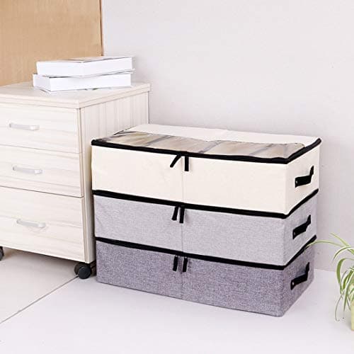 AARAINBOW Under Bed Shoe Storage Box 2 Pack, Fabric Organiser with Lid — view 6