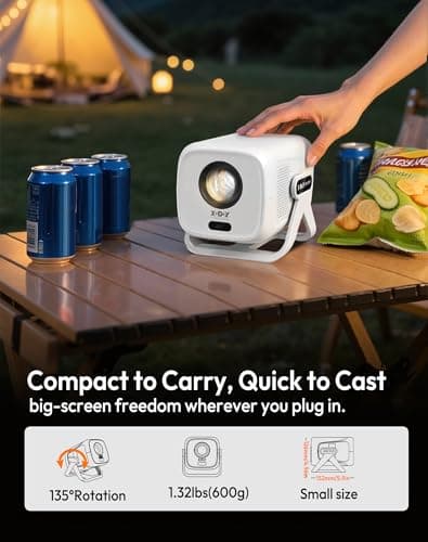 XGODY Gimbal N5 Mini Portable Smart Projector, FHD Built in Apps & Whale TV — view 5