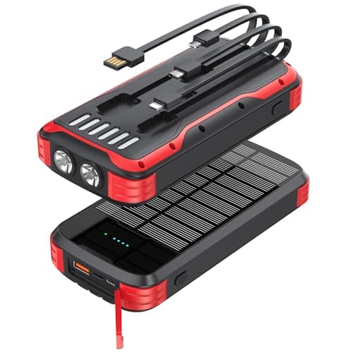 MINRISE Solar Power Bank 40000mAh, Portable Charger PD 20W Fast Charging