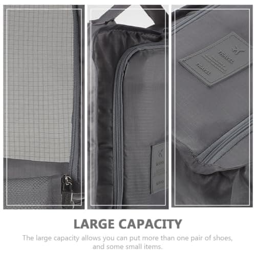 4pcs Portable Shoe Bags for Storage Polyester Zipper Bags — view 3