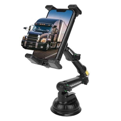 LICAEVEY Truck Phone Holder with 12.9 Inch Long Arm, 360° View Heavy Duty Suction Cup Mount for Dashboard Windshield Fit for Phones and Tablets