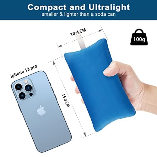 Eono Ultralight Inflatable Camping Pillows for Adults, Compressible Compact Travel Inflatable Pillow, Comfortable Ergonomic Blow Up Air Pillow for Camping, Hiking, Beach, Fishing — view 2