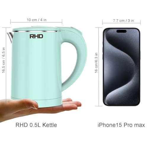 RHD 0.5L Small Portable Electric Kettle, 600W Stainless Steel Travel Kettle — view 2