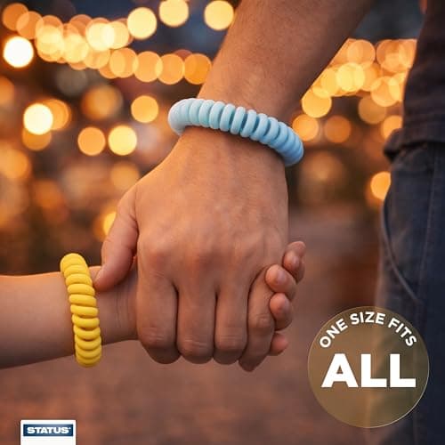 Status Mosquito Repellent Bracelets 2 Pcs, Deet Free, Adjustable Leather Band, Insect Repellent Bracelet, 300+ Hours Mosquito Repellent Protection Suitable for All Ages (SMOSQBAND2PK10) — view 3
