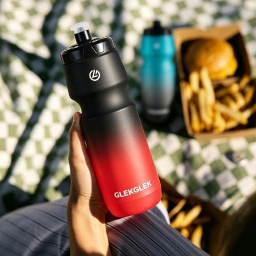 GLEKGLEK Bike Water Bottle 750ml, 2 Pack, Dishwasher Safe — view 6