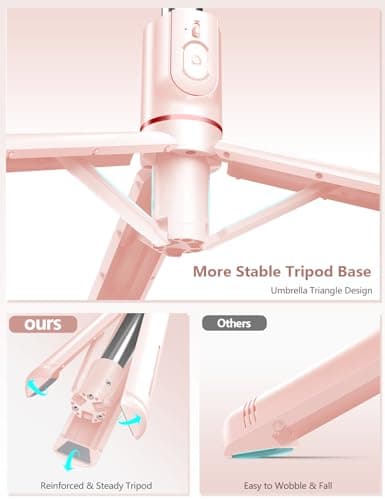 Selfie Stick Tripod for iPhone, Mobile Phone Tripod Stand with Lights — view 5