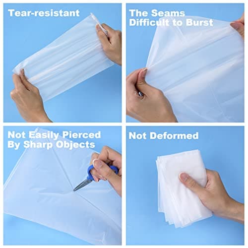 OSDUE Reusable Ziplock Bags,25 Pcs Travel Clothes Storage Bags, Plastic Hospital Bag Frosted Ziplock Seal Bag for Home School Trip Hospital, 5 Sizes — view 4