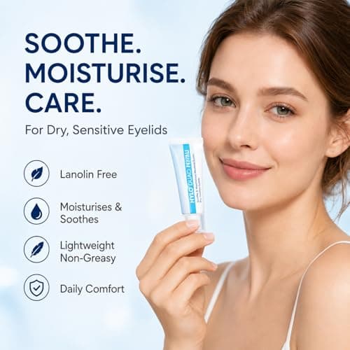 Lanolin Free Eyelid Ointment for Dry Irritated Sensitive Eyelids, Soothing Eye Cream - Moisturising Eye Care for Flaking Tight Skin - Non-Greasy Gentle Cream for Daily Care (10G) — view 2