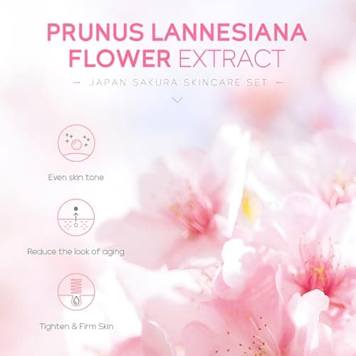 LAIKOU Sakura Skincare Set for Women & Teenage Girls, Travel-Friendly 34Pcs — view 5