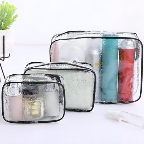 20 Pcs Clear Makeup Bags Bulk, Toiletry Bag with Zipper, PVC Travel Pouch — view 5