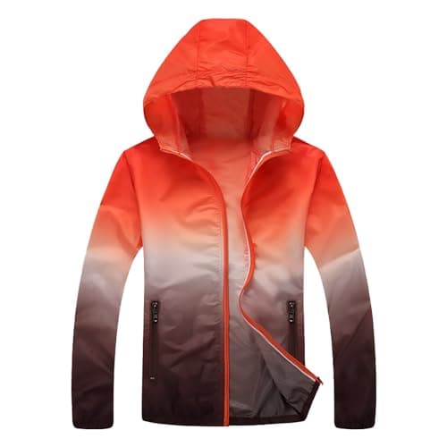 Rain Jacket Women's Men's Raincoat Sports Jacket Outdoor Rain Leisure Jacket Waterproof Sun Protection Packable Ultralight Wind Jacket Foldable Transition Jacket Sun Protection Jacket Quick Drying