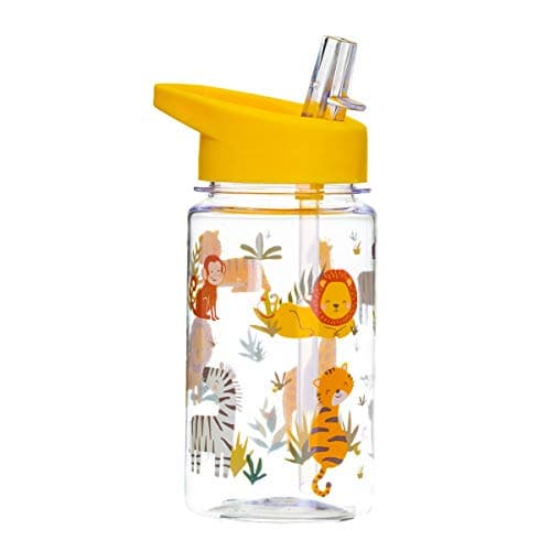 Sass & Belle Drink Up Savannah Safari Water Bottle - 400ml BPA-Free Kids Bottle with Straw – Reusable, Leakproof with Jungle Animal Print – Ideal for School, Travel, Sports & Outdoor Fun — view 3