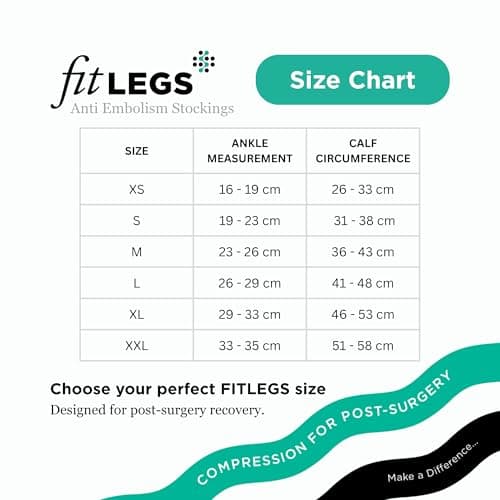 FITLEGS - Grip Anti-Embolism Open-Toe Compression Stocking 18 mmHg, M, Teal — view 2