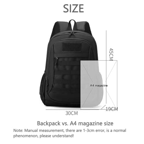 Lawaia 20L Small Tactical Backpack Military Bags Hiking Rucksack Survival Army Bag Rucking Outdoor Sports Packs Molle Gym Backpacks for Men Women Boys Girls Fishing Camping Traveling-Cp Camo — view 2