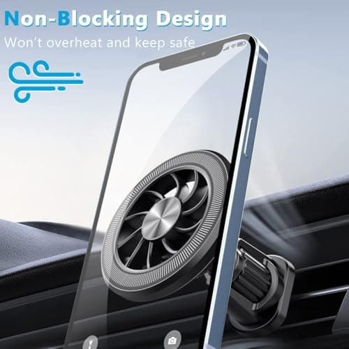 Car Mount Air Vent Phone Clip Holder Foldable Stand Handed Stable Bracket,White Phone Bracket,Dashboard Navigation Clip Black White(Black) — view 6