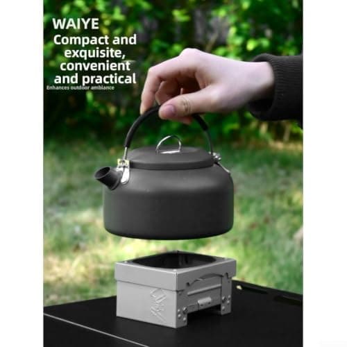 Compact Folding Camping Stove for Solid Fuel Blocks - Galvanized Iron Portable Burner for Backpacking and Travel 12.5x15cm(H) — view 4