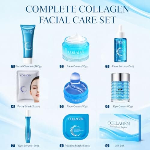 Collagen Skincare Set, Gifts for Women Skin care Set, Pamper Gifts Kits — view 2