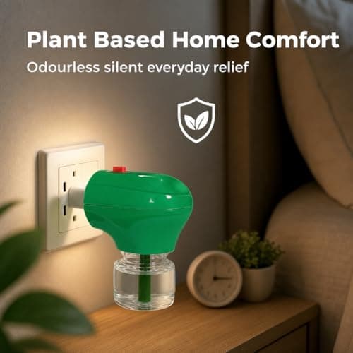 Plug-in Mosquito Repellent Insect Killer for Home & Travel Lasts for up to 45 Nights per Refill | Each Pack Includes a Plug and one Bottle for Long Lasting Performance | (3, 3 Pack) — view 6