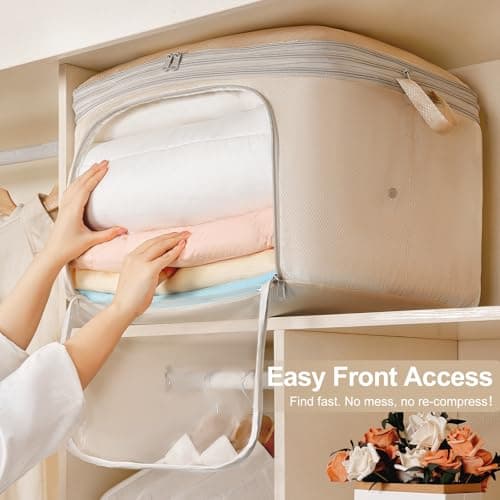 DIMJ Compression Duvet Storage Bags - 260L Self Compress Bedding Box — view 4